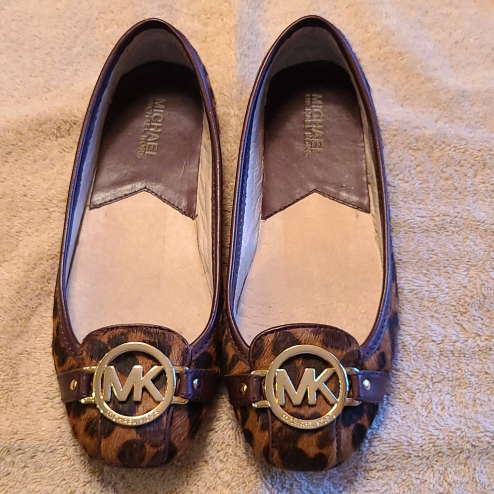 Michael Kors Calf hair leopard print flats